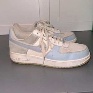 Used Custom Blue Nike Air Force 1’s size 7.5